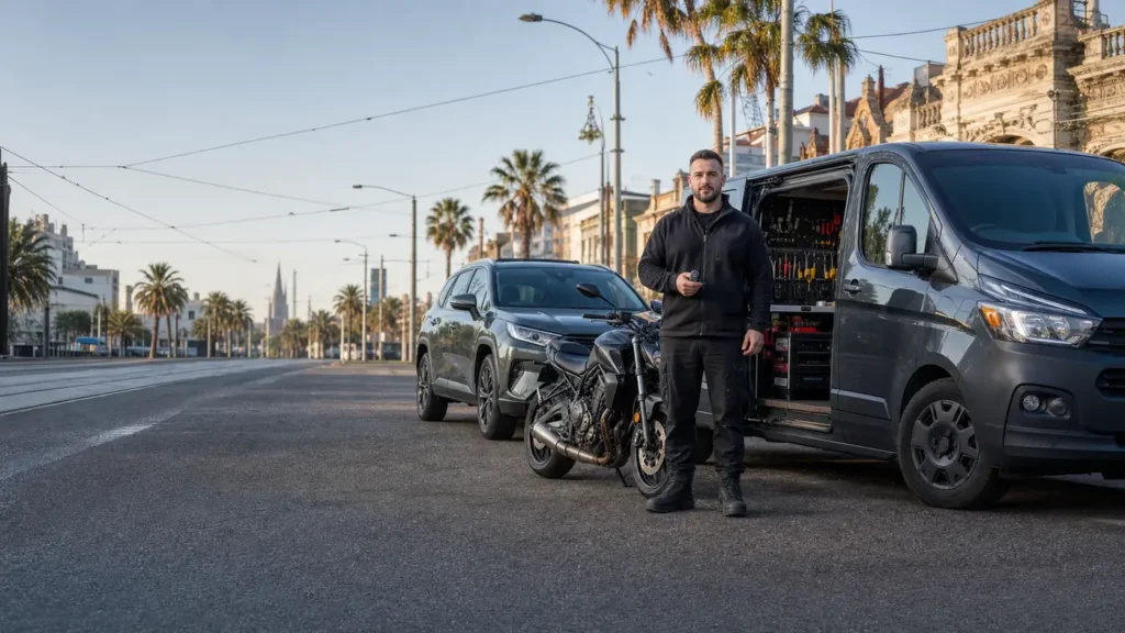 Automotive locksmith by a mobile auto and motorcycle locksmith in Werribee