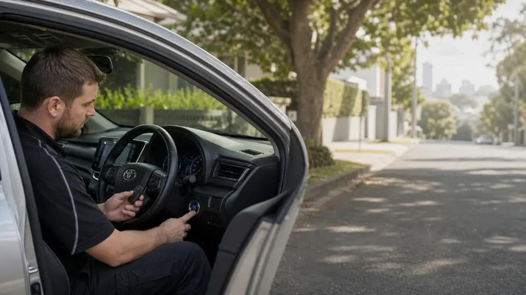 Automotive smart key testing by a mobile auto and motorcycle locksmith in Werribee