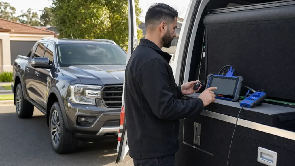 Ford ranger key programming by a mobile auto and motorcycle locksmith in Werribee
