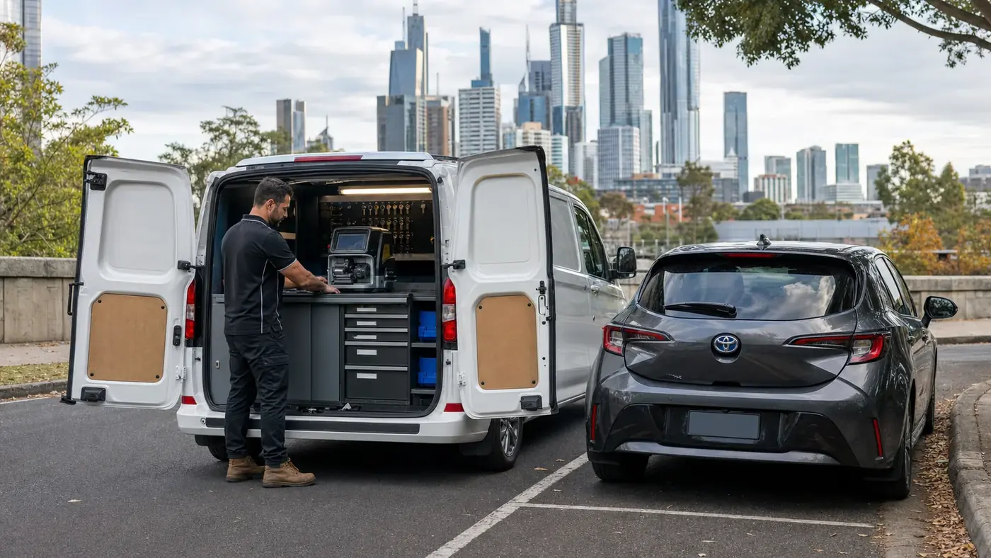 Mobile automotive locksmith by a mobile auto and motorcycle locksmith in Werribee