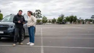 Mobile auto locksmith assisting a Subaru Forester driver roadside in Werribee
