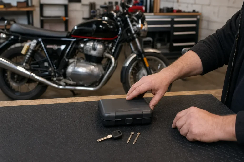 Motorcycle key blank by a mobile auto and motorcycle locksmith in Werribee