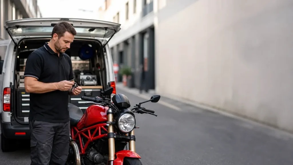 Motorcycle key service by a mobile auto and motorcycle locksmith in Werribee