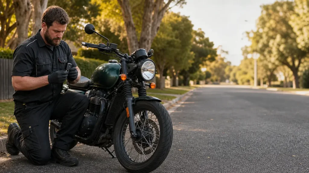 Motorcycle remote service by a mobile auto and motorcycle locksmith in Werribee