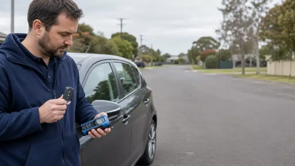 Verifying a newly programmed smart key on a Hyundai i30